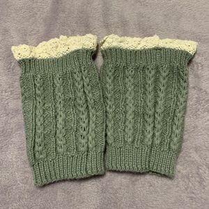 Knit boot cuffs